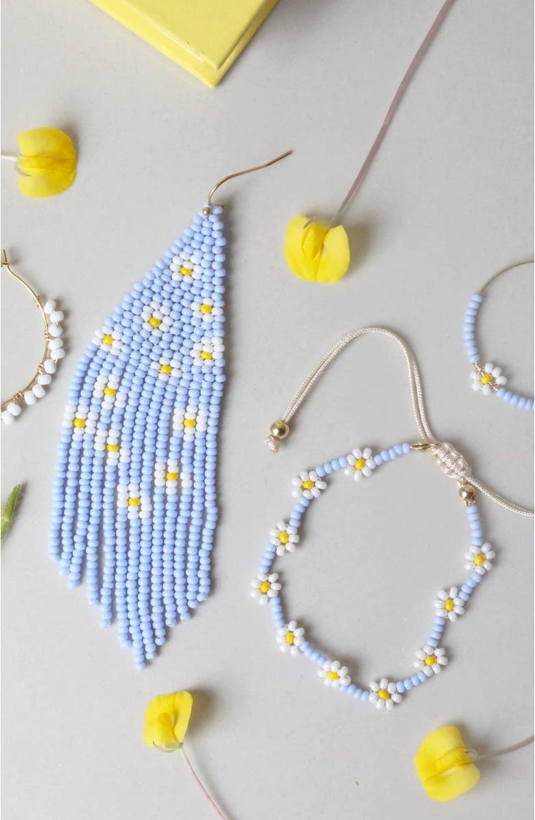 Fosterie Daisy Earrings, Alternate, color, Blue