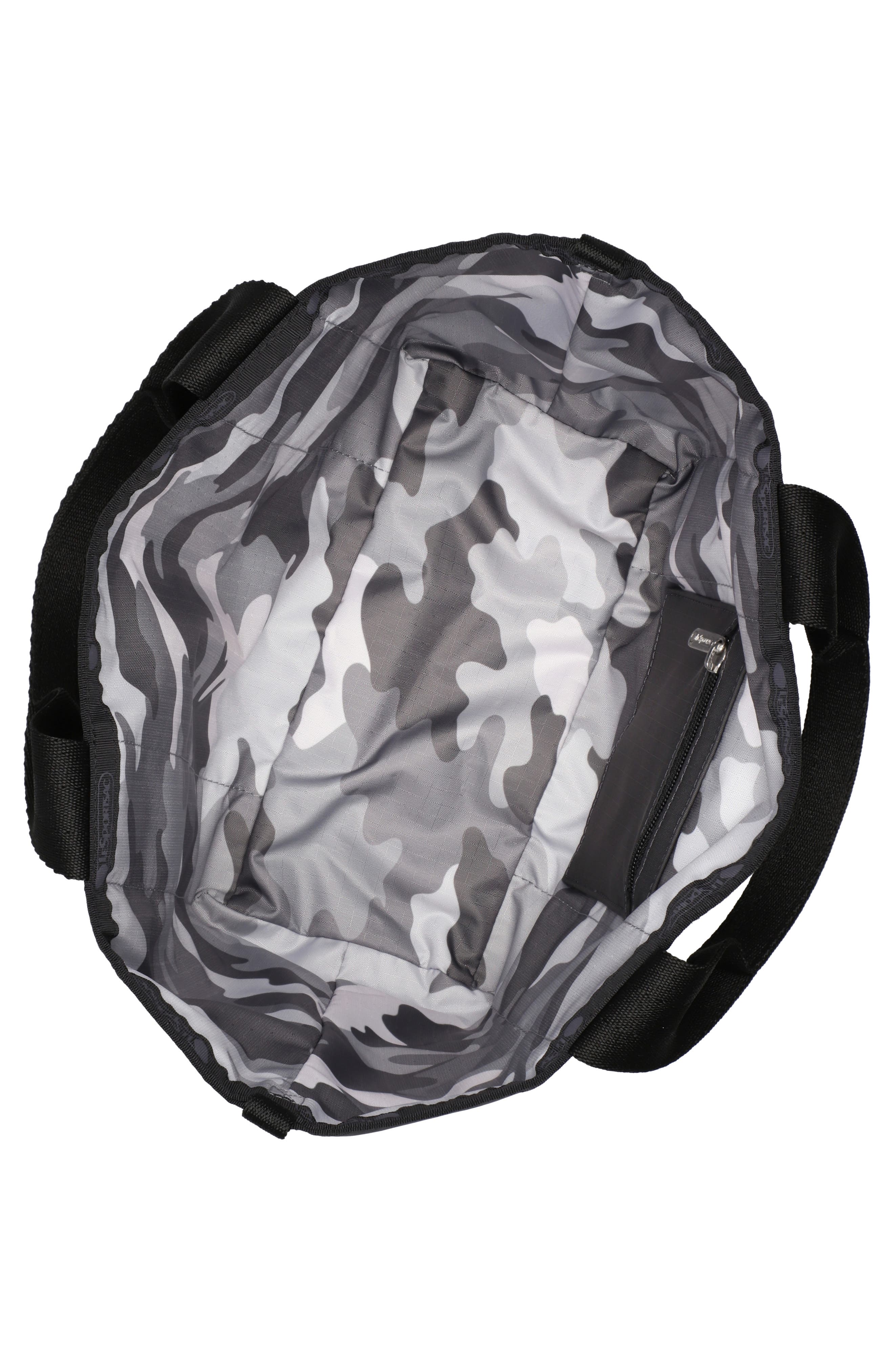 LeSportsac Small Reversible Pocket Tote Bag, Alternate, color, 2 Way Gray Camo/ Thunder
