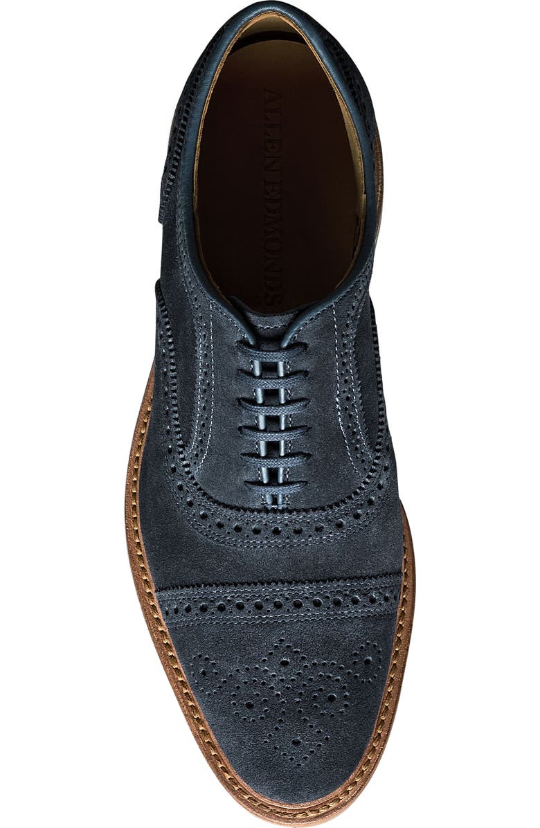 Allen Edmonds Strand Verse Cap Toe Oxford Shoe, Alternate, color, Navy Suede