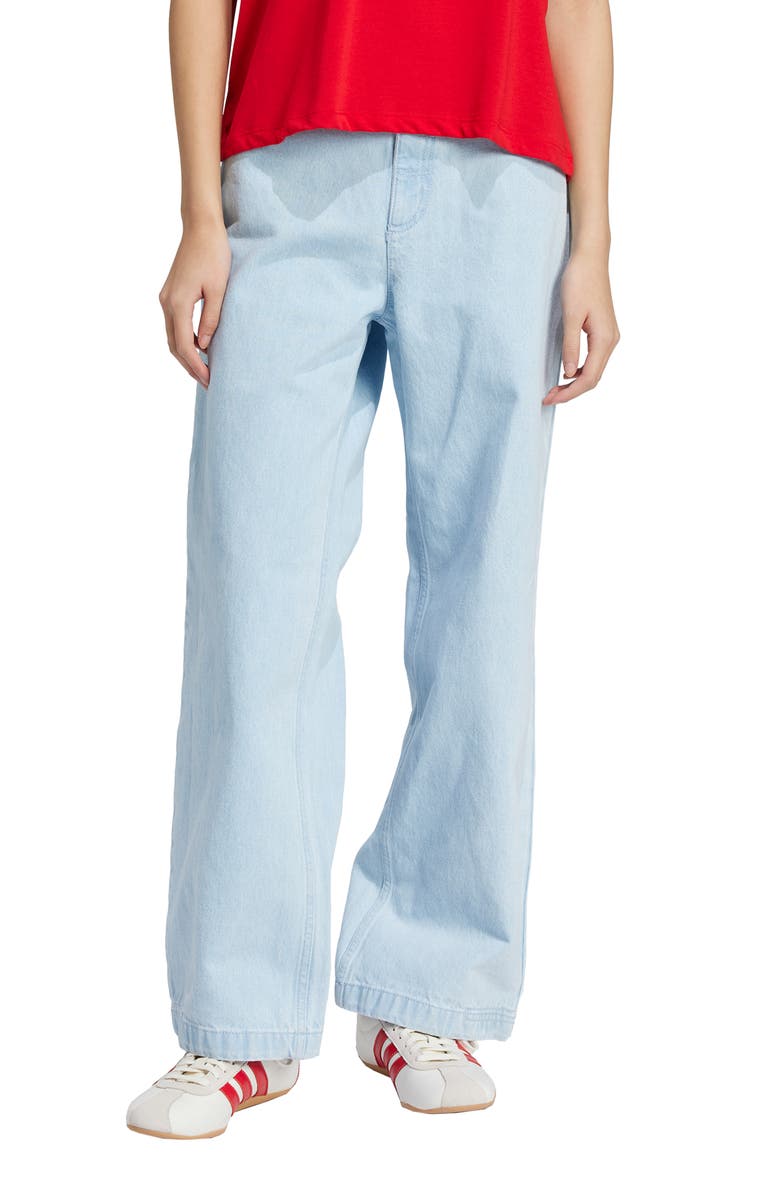 adidas Originals Premium Essentials Wide Leg Jeans, Main, color, 