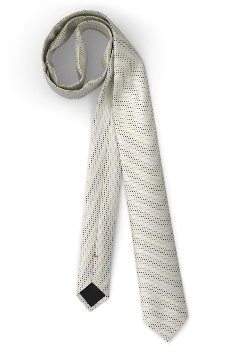 HUGO Dot Jacquard Tie, Main, color, Medium Yellow