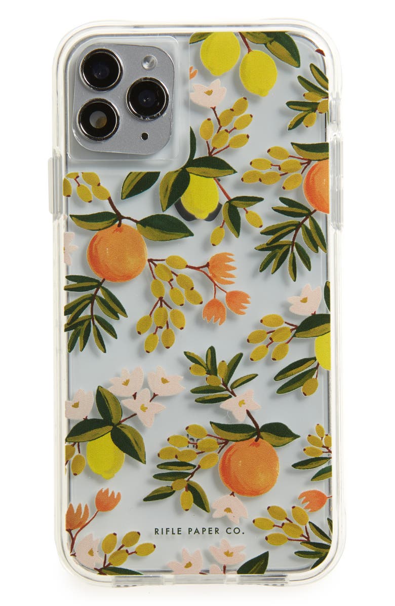 Case-Mate<sup>®</sup> x Rifle Paper Co. Citrus Floral iPhone 11, 11 Pro & Pro Max Case, Main, color,