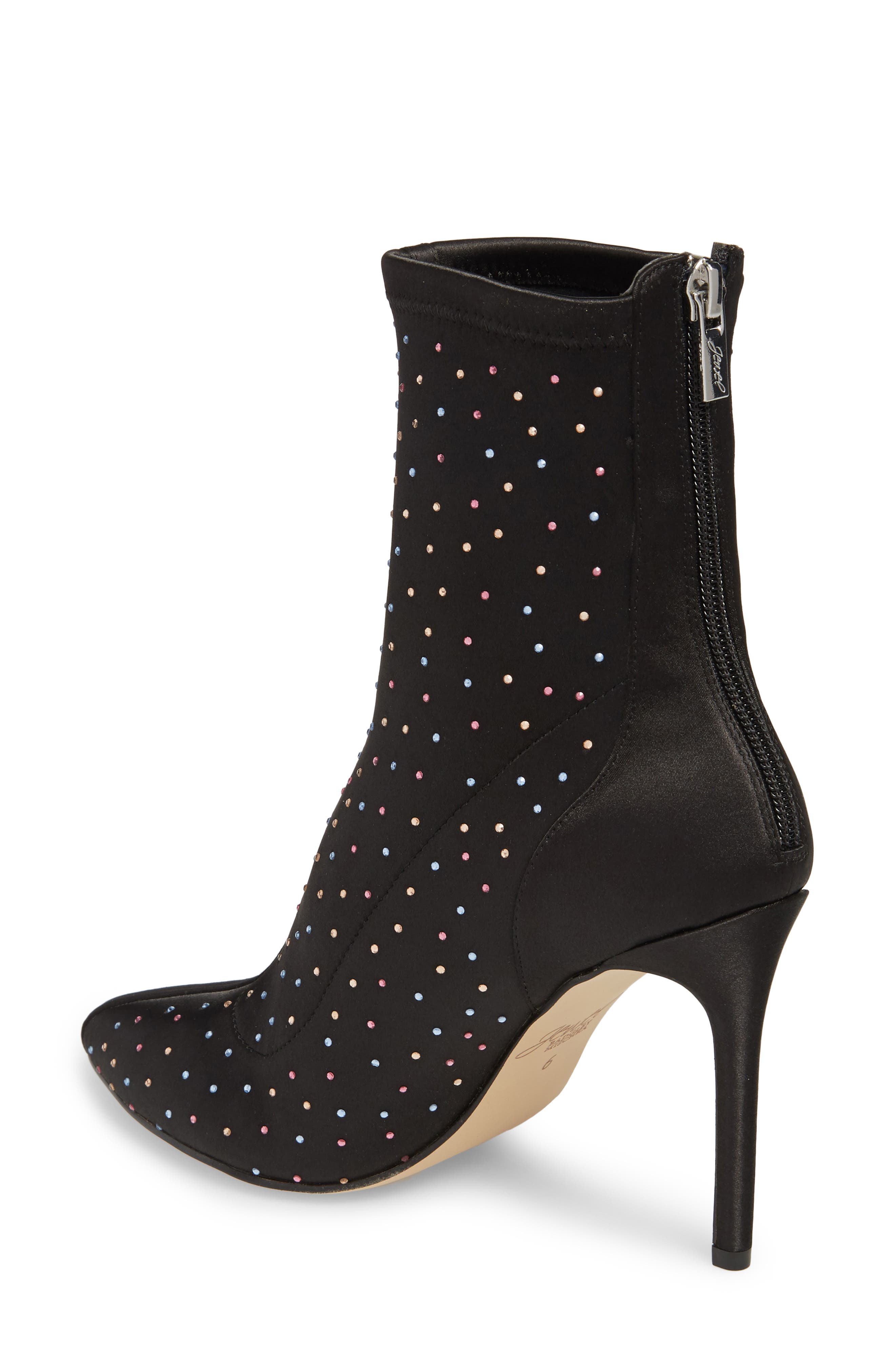 Jewel Badgley Mischka Margot Embellished Stretch Bootie, Alternate, color, 