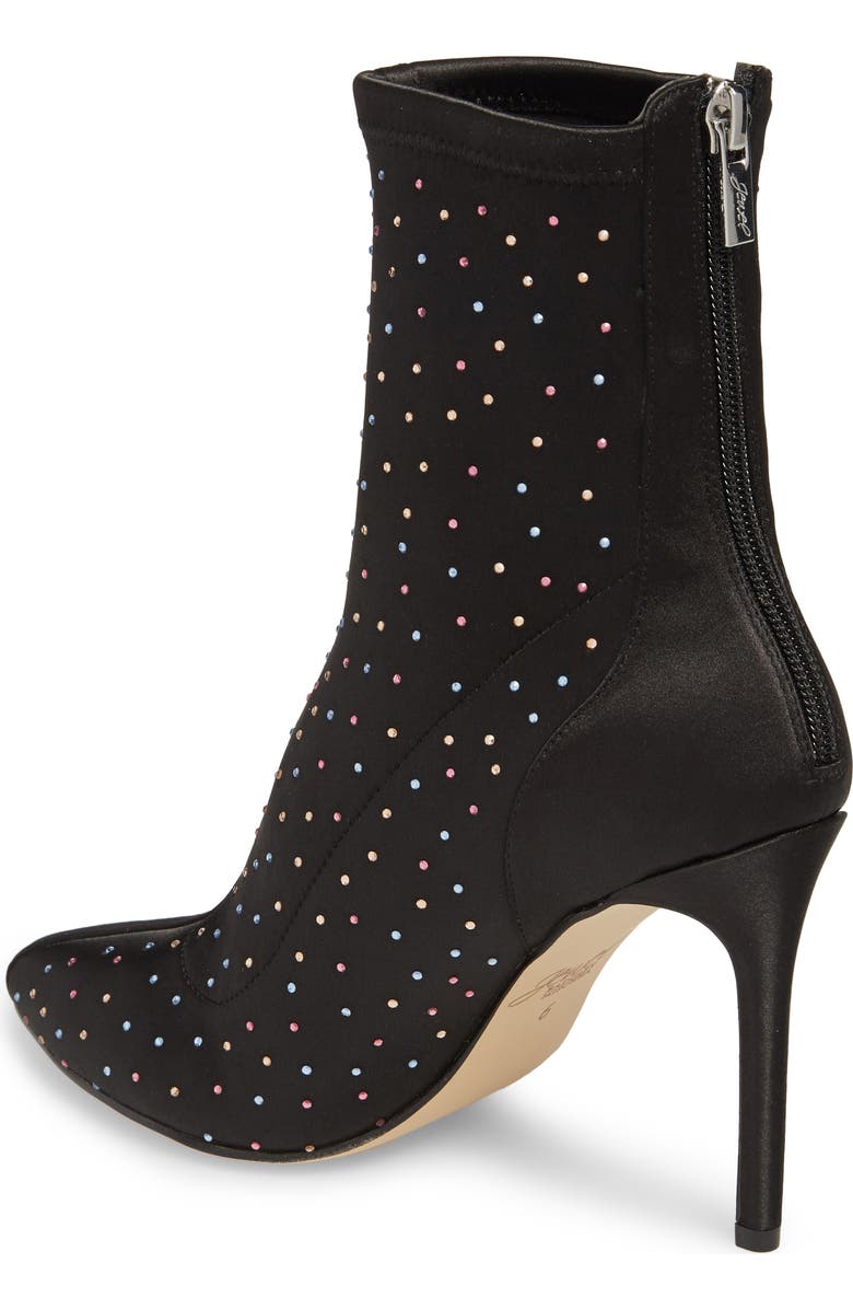 Jewel Badgley Mischka Margot Embellished Stretch Bootie, Alternate, color,