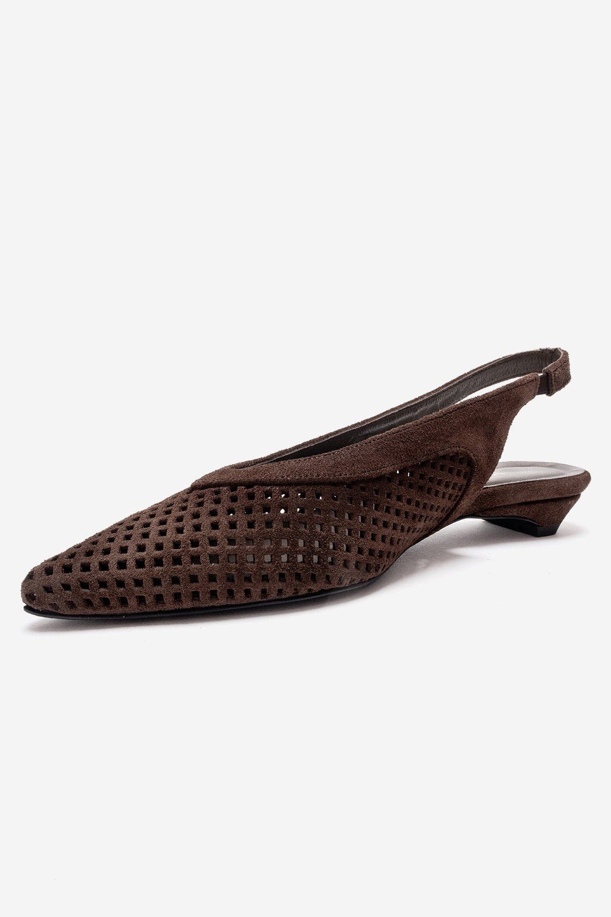 Lieve Leather Slingback Pump, Alternate, color, Brown Suede