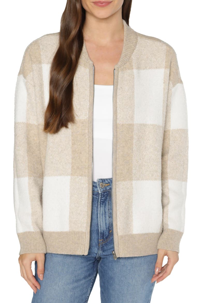 Strat Cardigan, Main, color, HEATHER TAUPE