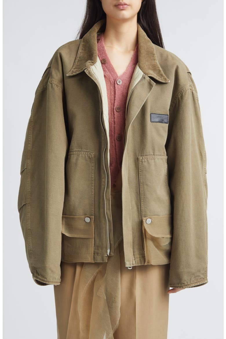 Cantiere Sheer Pocket Cotton Canvas Jacket, Main, color, KHAKI