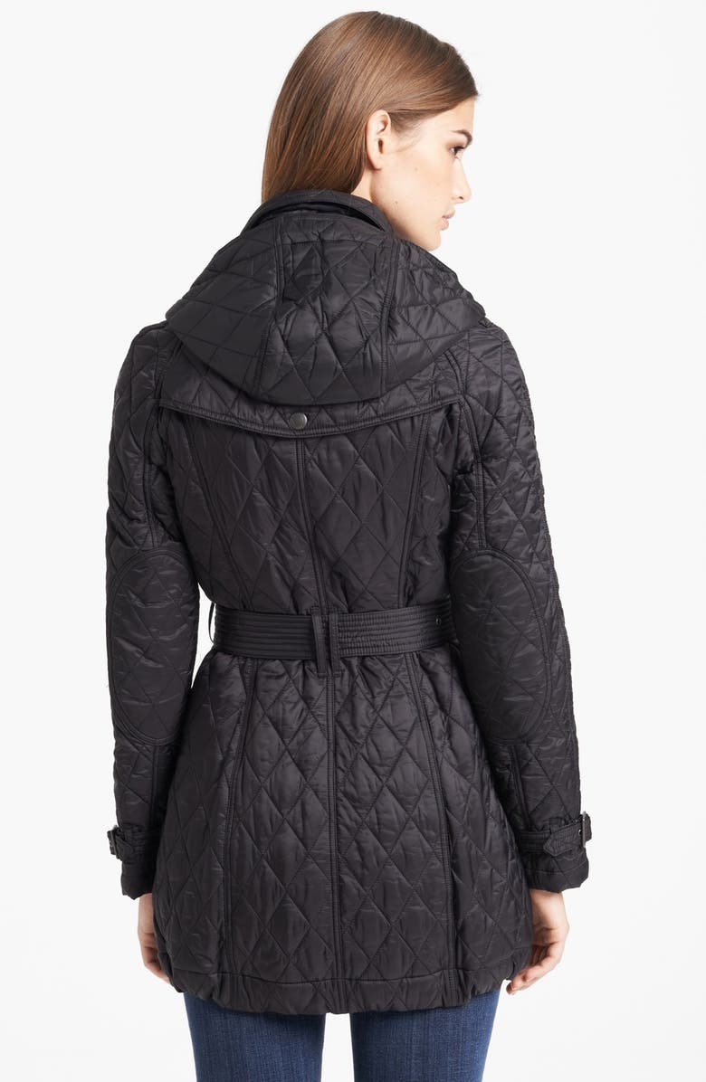 Burberry Finsbridge Belted Quilted Jacket, Alternate, color, 