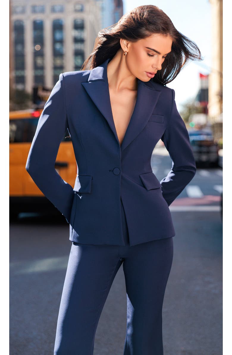 Generation Love Aimee Crepe Blazer, Alternate, color, Blue