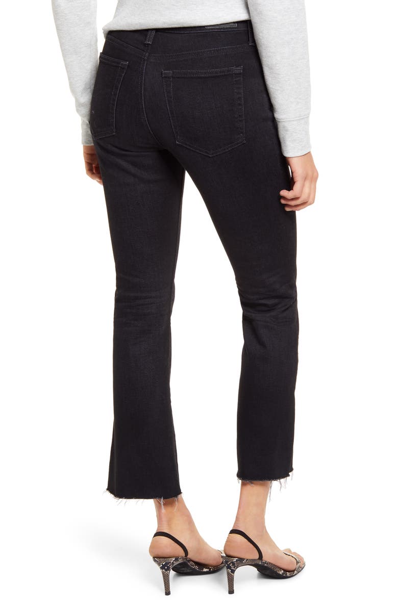 AG Jodi Mid Rise Raw Hem Crop Flare Jeans, Alternate, color,