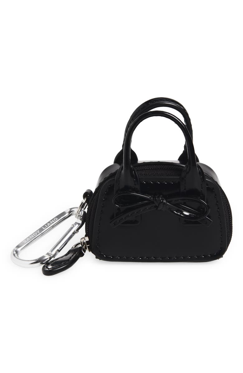 Sandy Liang Mini Secure Bag Key Chain, Main, color, Black