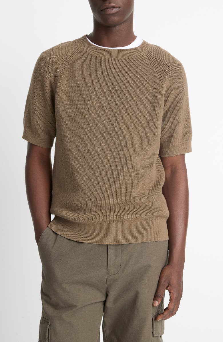 Vince Raglan Short Sleeve Sweater, Main, color, Shroom