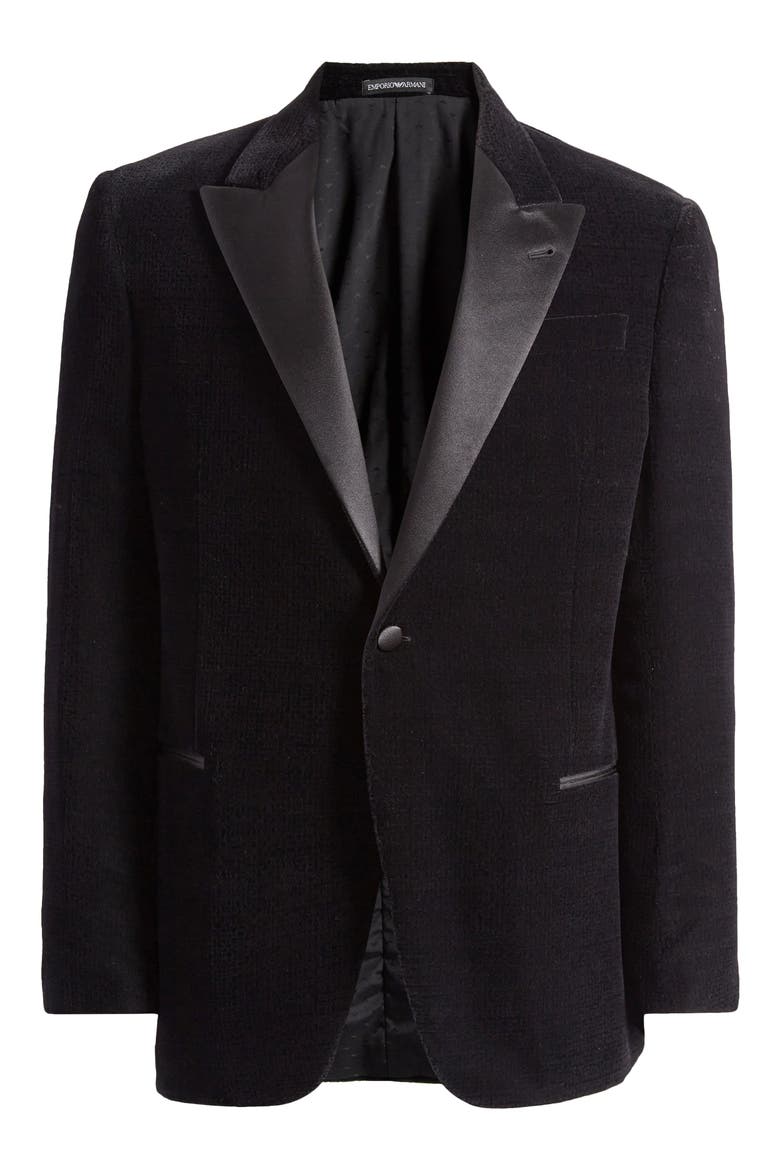 Velvet Dinner Jacket, Main, color, SOLID BLACK