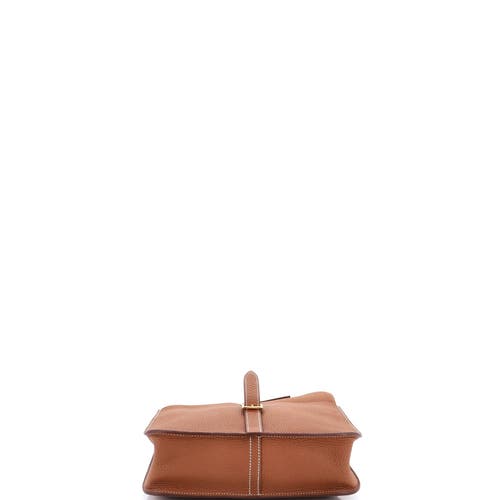 Pre-owned Hermes Hermes Halzan Bag Clemence 25 In Gold