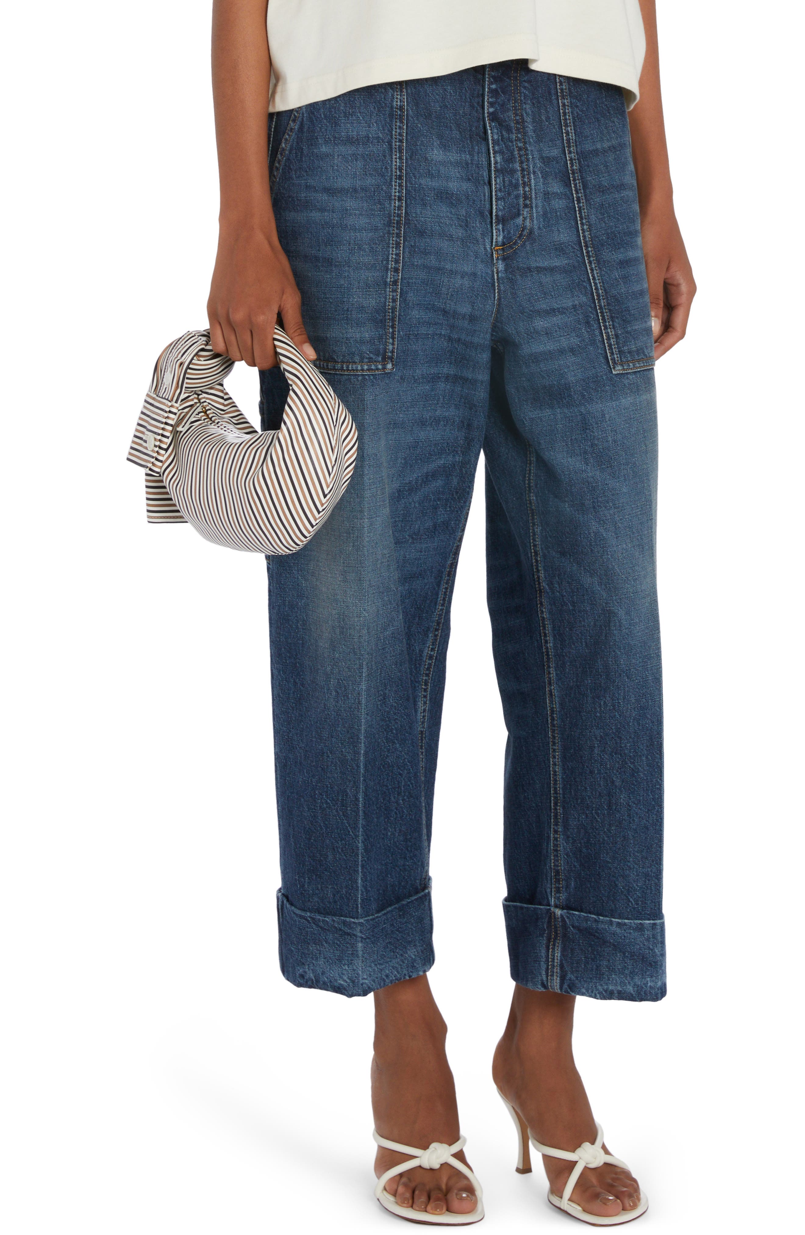 Mini Jodie Stripe Shirt Leather Top Handle Bag, Alternate, color, CAMEL/ BLACK/ BRASS