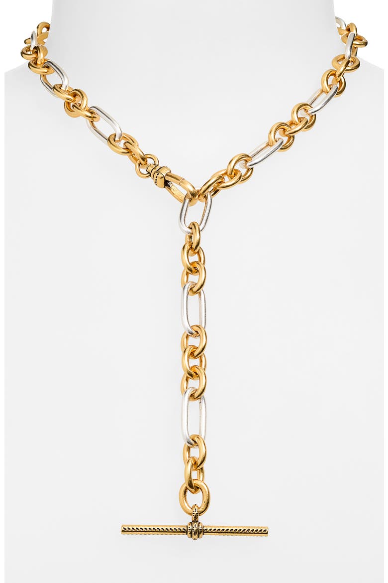 Embry Mixed Metal Chain Necklace, Alternate, color, VINTAGE MIXED METAL