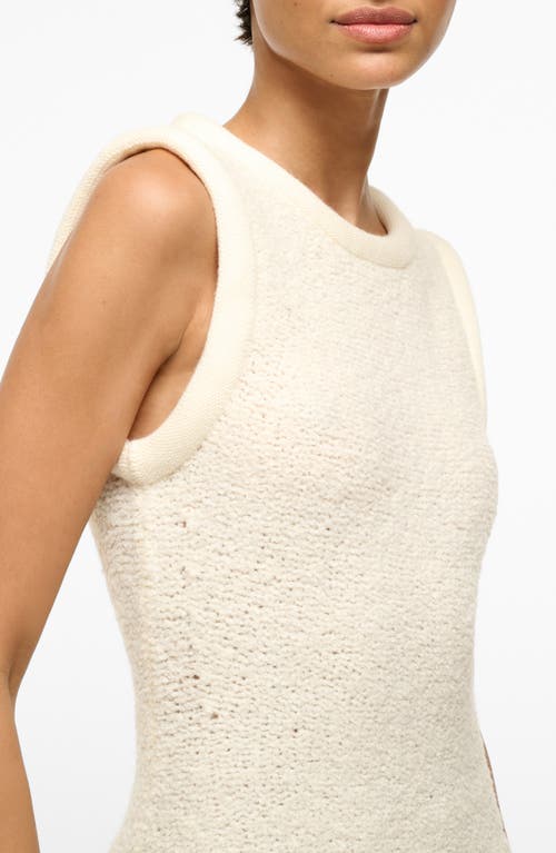 Staud Aerin Sleeveless Knit Top In Ivory
