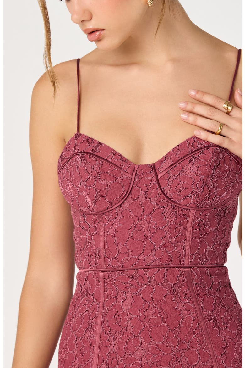 Kaylani Lace Bodice Maxi Dress, Alternate, color, MAUVE