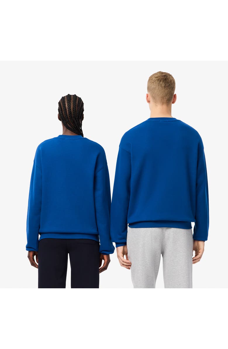 Lacoste Loose Fit Cotton French Terry Sweatshirt, Alternate, color, Globe