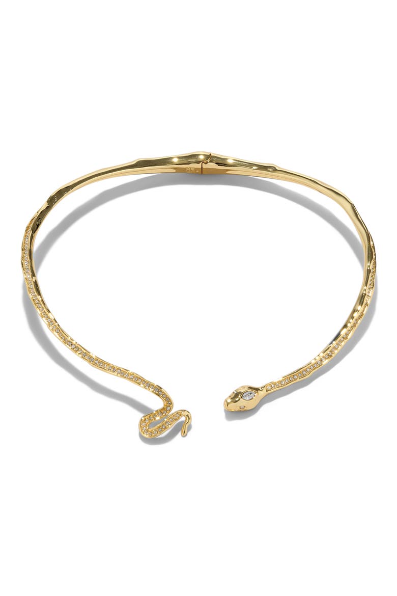 Serpent Crystal Skinny Collar Necklace, Main, color, CRYSTALS
