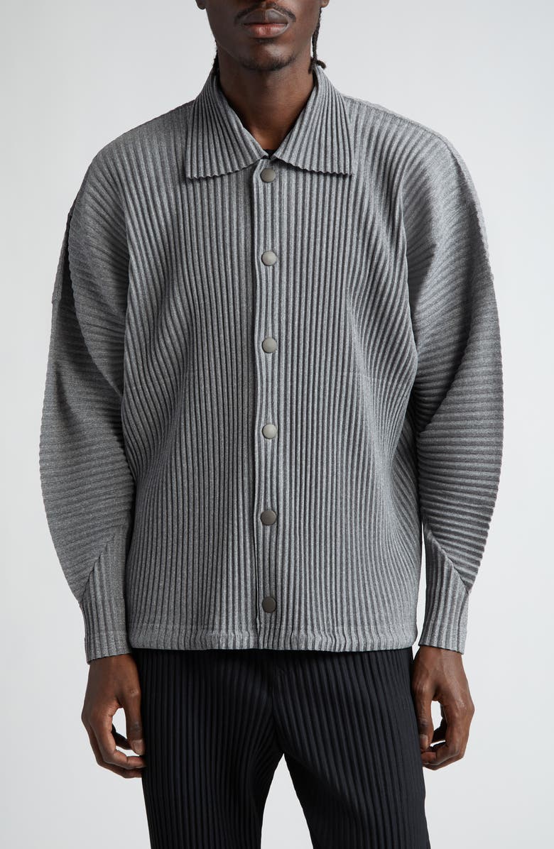 Homme Plissé Issey Miyake Heather Pleated Jacket, Main, color,