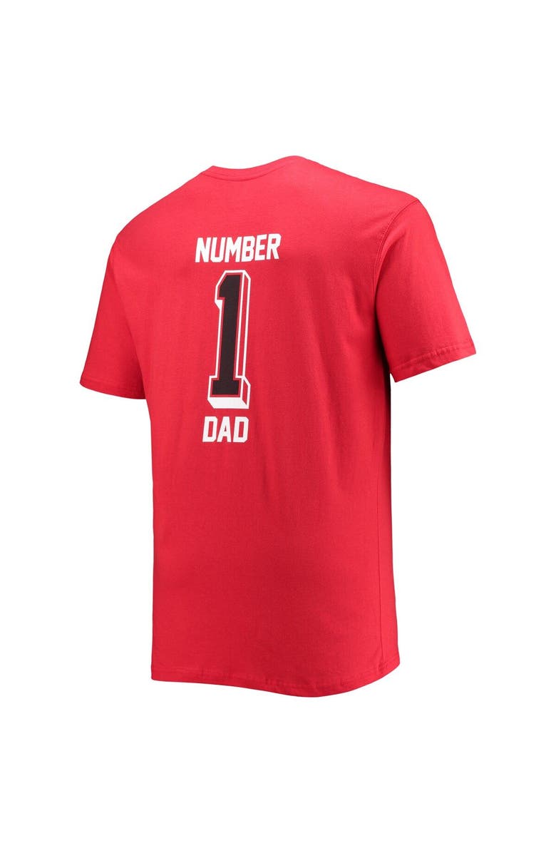 FANATICS Men's Fanatics Branded Red Tampa Bay Buccaneers Big & Tall #1 Dad 2-Hit T-Shirt, Alternate, color, 