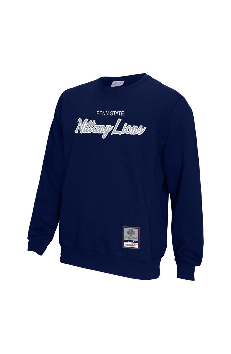 Mitchell & Ness Men's Mitchell & Ness Navy Penn State Nittany Lions Elite Script Pullover Sweatshirt, Alternate, color, Navy