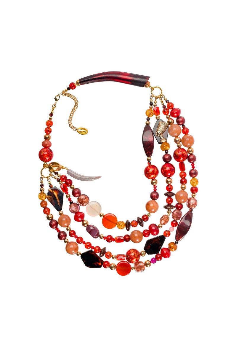 Mahogany Soul Necklace, Main, color, Multicolor