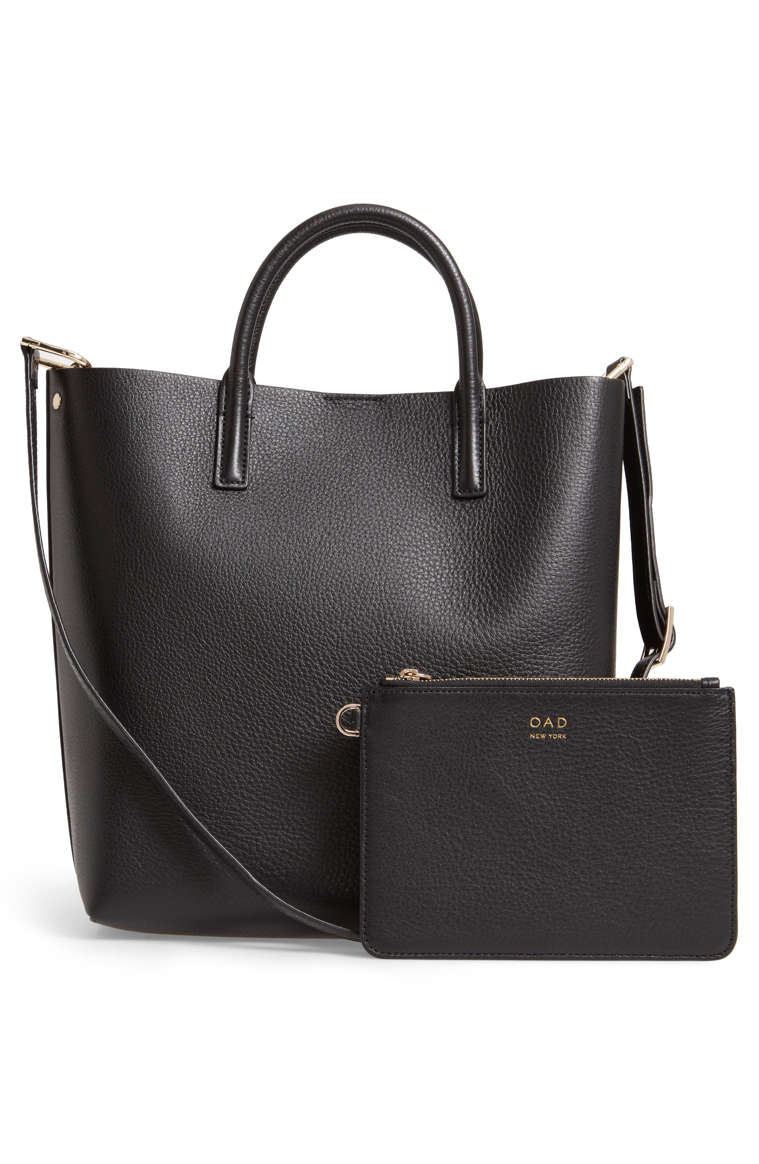 OAD New York Tall Carryall Pebbled Leather Tote, Alternate, color, 