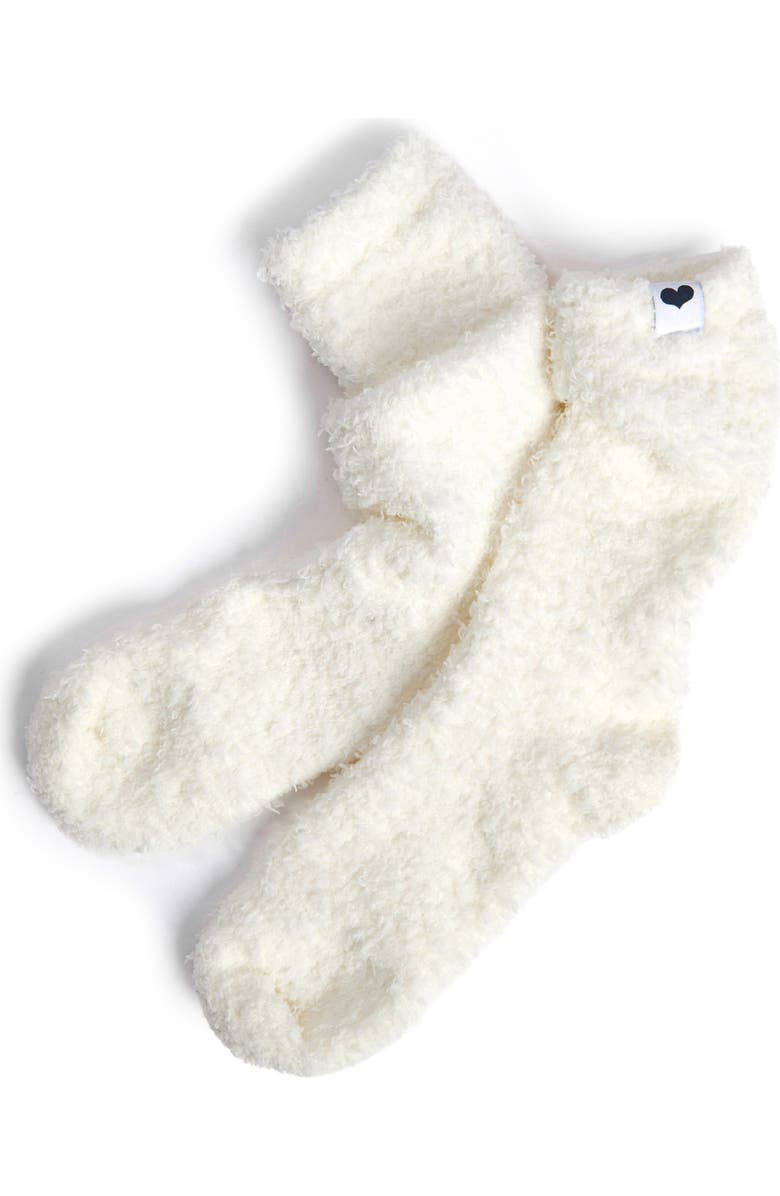 Little Giraffe Dolce Slouchy Lounge Socks, Alternate, color, Cream