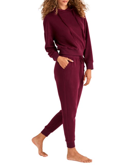 Adore Me Davinia Hoodie And Joggers Set In Red