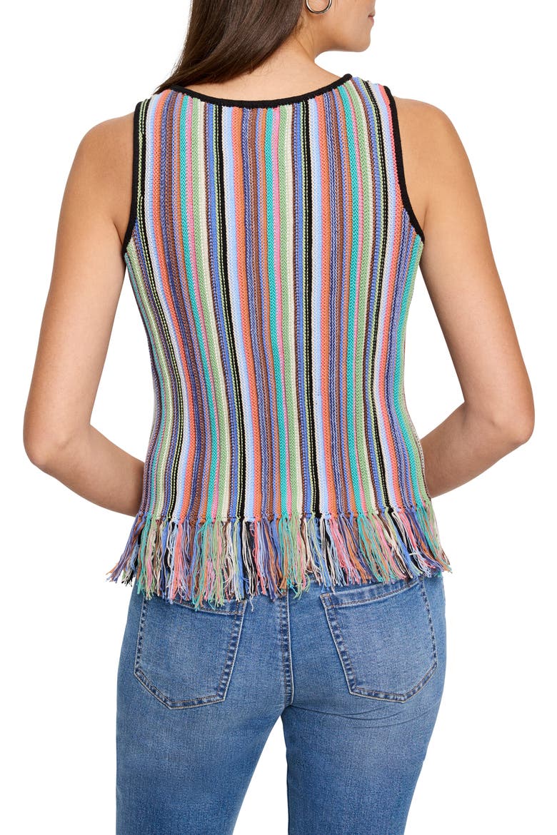Falling Fringe Sleeveless Sweater, Alternate, color, PINK MULTI