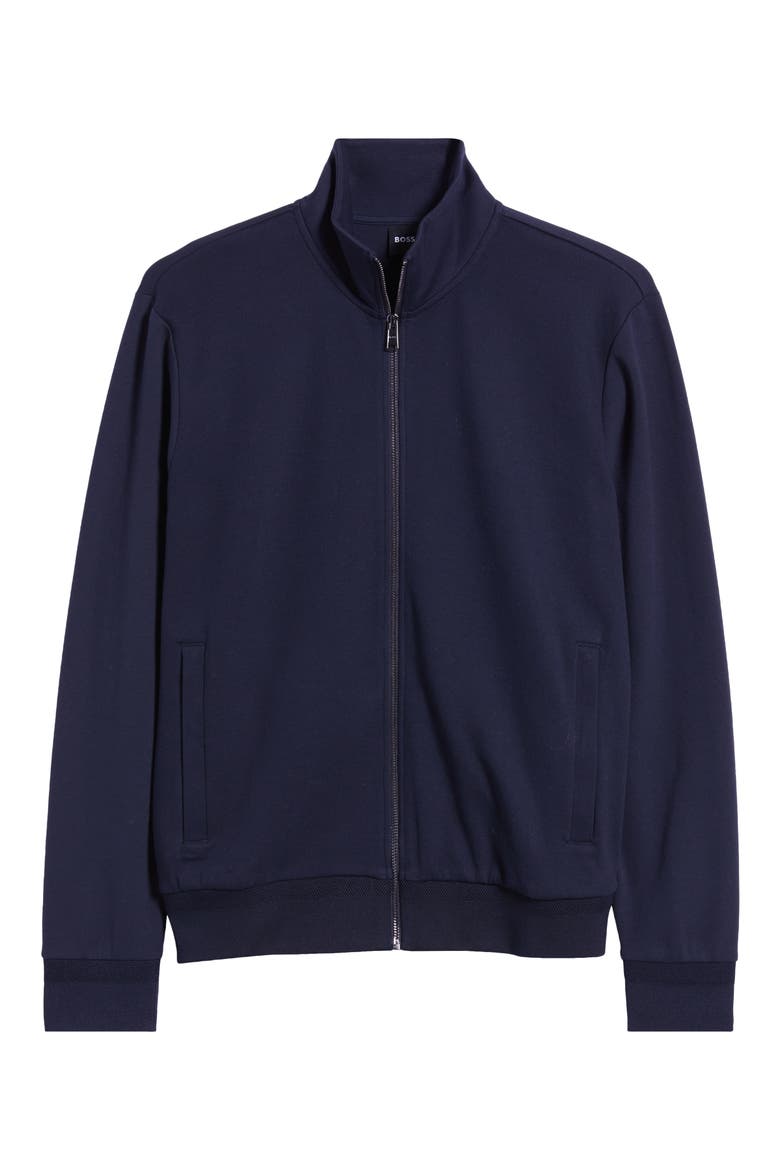 Shepherd Zip Front Cotton Blend Jacket, Alternate, color, DARK BLUE