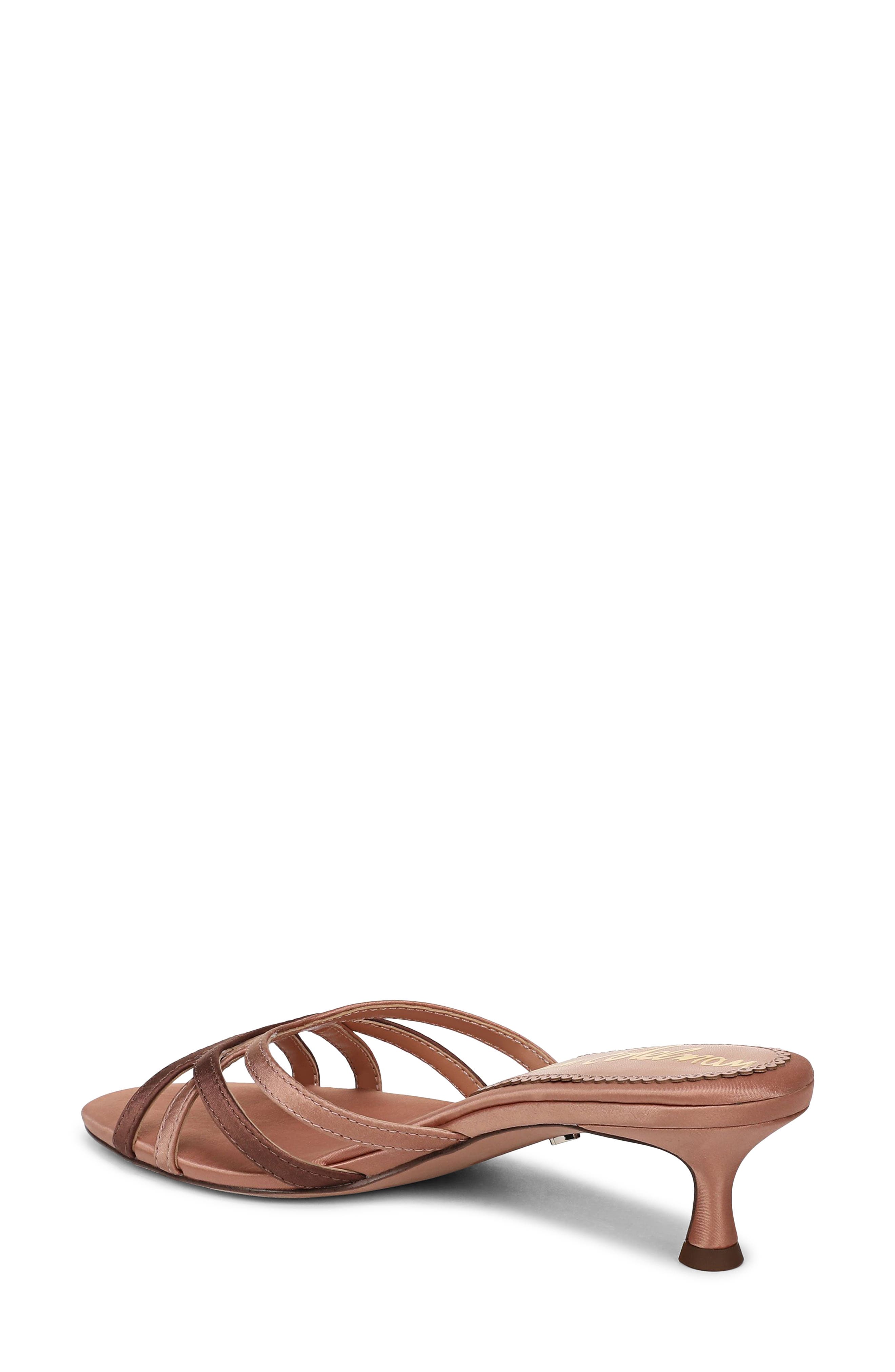 Camille Kitten Heel Sandal, Alternate, color, SPICED CORAL MULTI