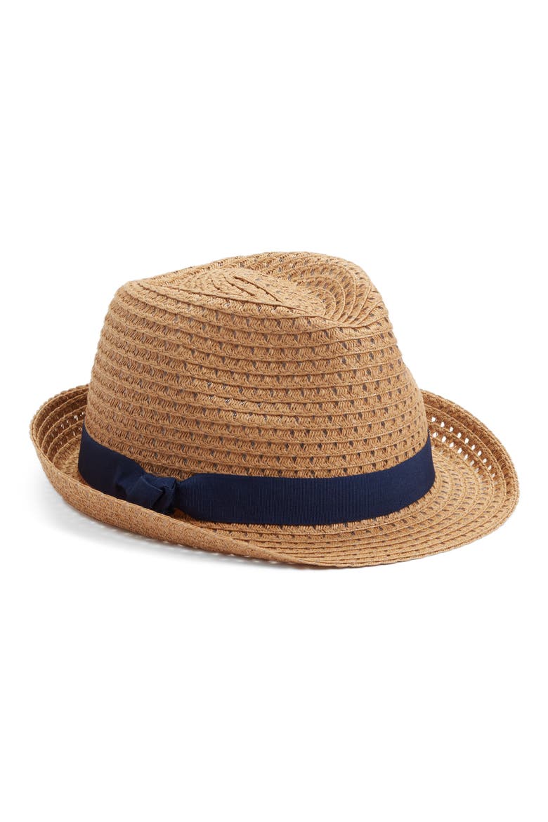 Straw Trilby, Main, color, TAN DARK NATURAL