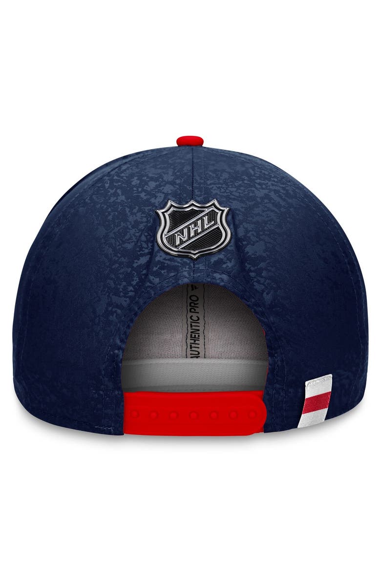 Men's Fanatics Branded  Navy/Red New York Rangers Authentic Pro Rink Two-Tone Snapback Hat, Alternate, color, Navy