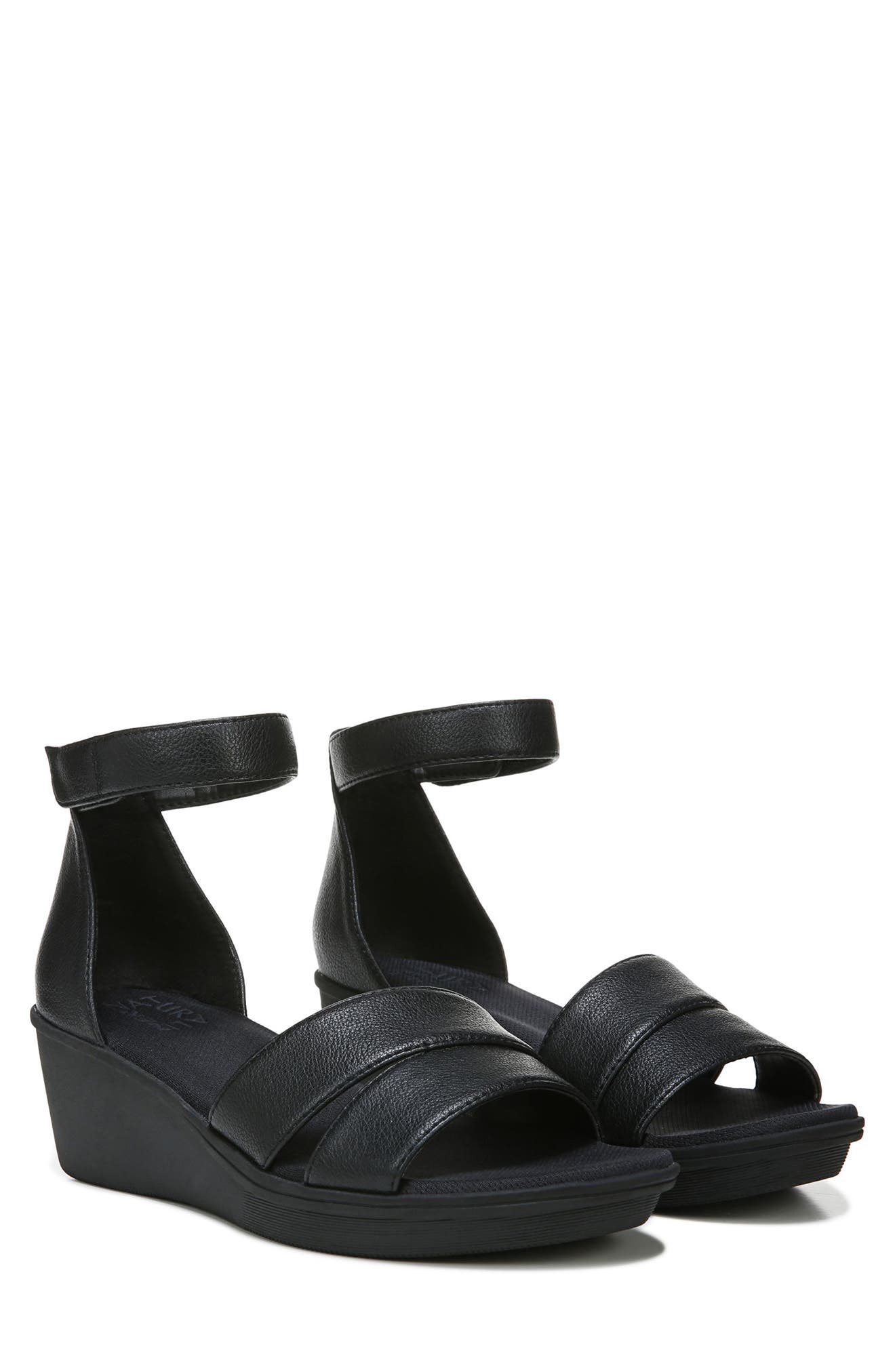 Naturalizer Theron Strappy Faux Leather Wedge Sandal, Alternate, color, 