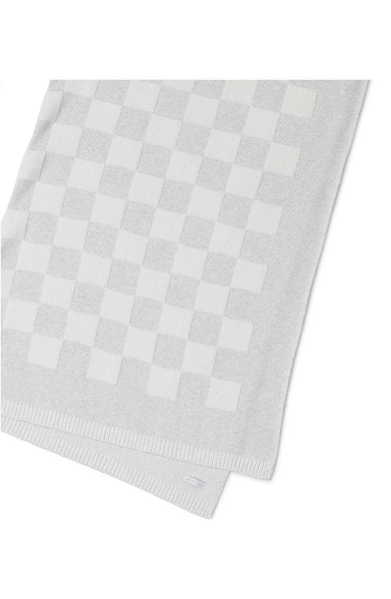 Barefoot Dreams<sup>®</sup> CozyChic<sup>™</sup> Checkered Cotton Blend Throw Blanket, Alternate, color, Gray-Cream
