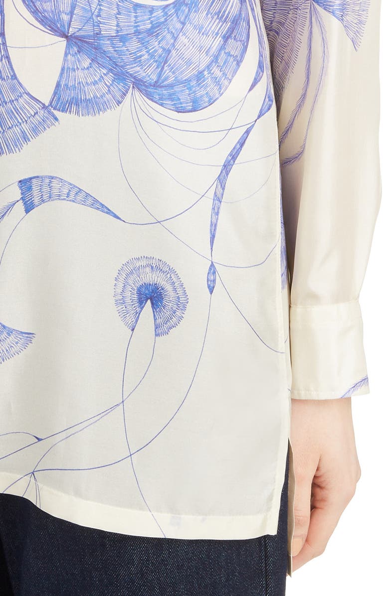 Dries Van Noten Floral Silk Blouse, Alternate, color, 