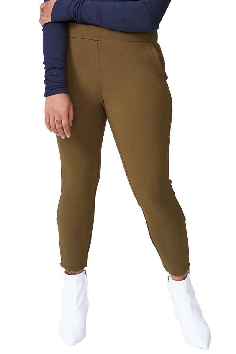 Moro Ponte Skinny Pants, Main, color, OLIVE