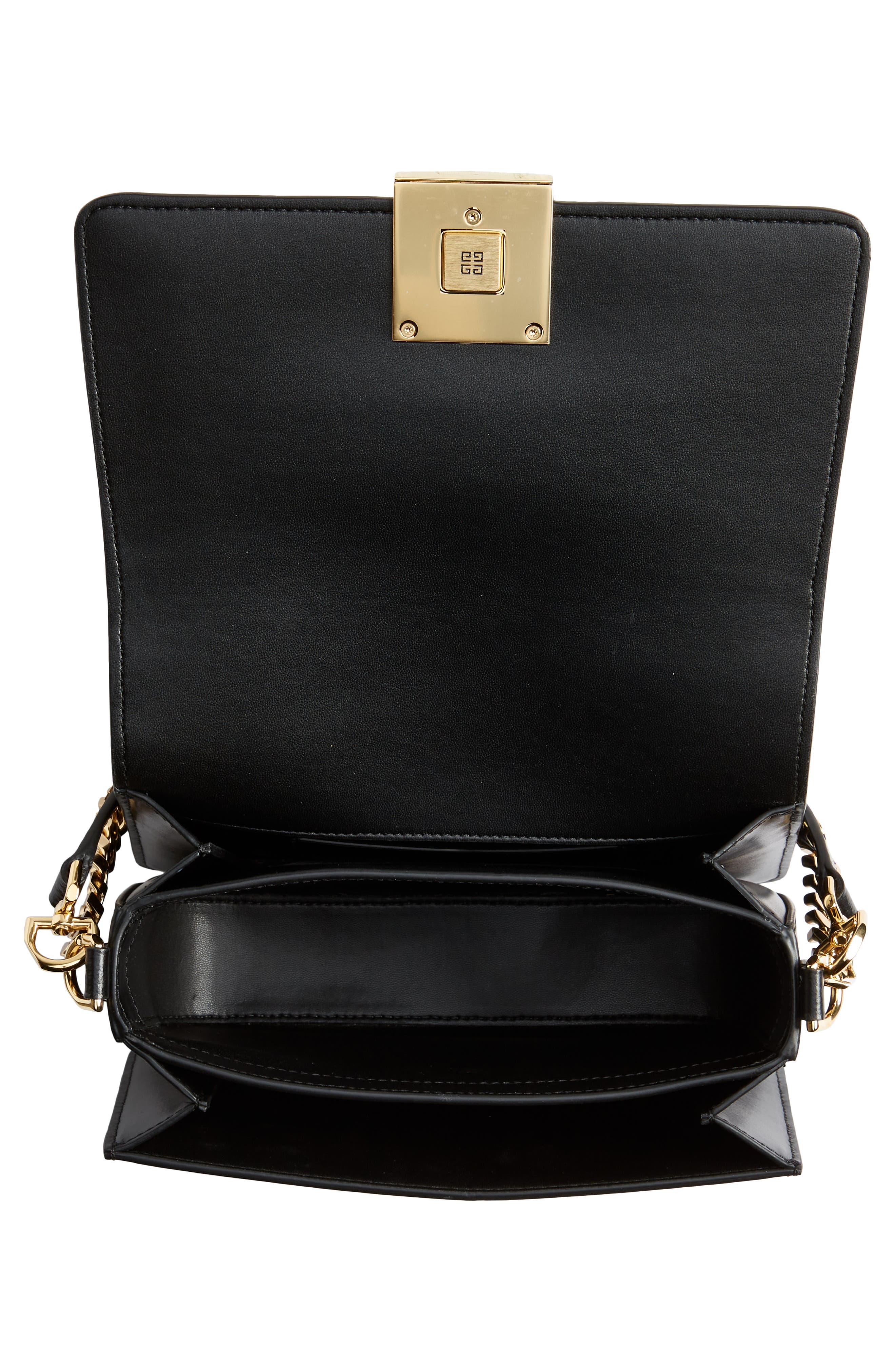 Givenchy Medium 4G Embroidered Canvas & Leather Bag, Alternate, color, 