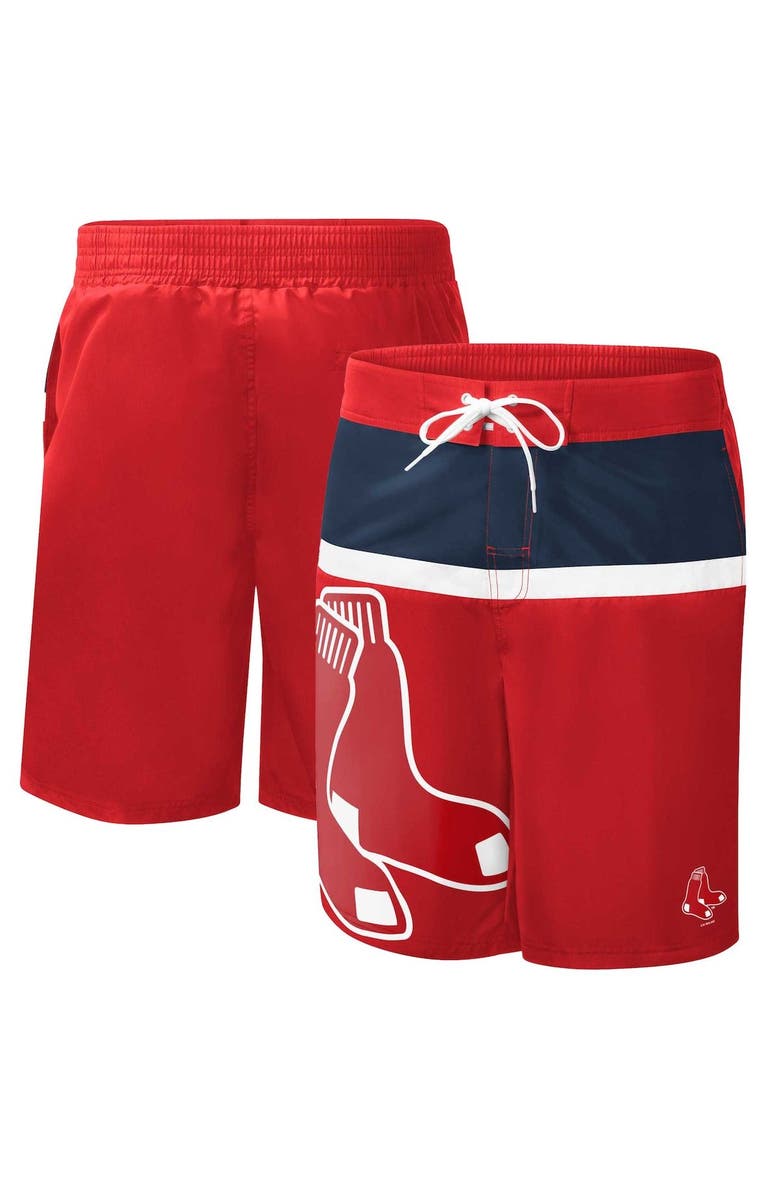 G-III SPORTS BY CARL BANKS Men's G-III Sports by Carl Banks Red Boston Red Sox Sea Wind Swim Shorts, Main, color, Red