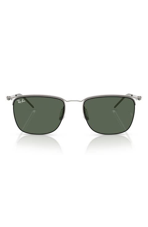 53mm Semi Rimless Square Sunglasses