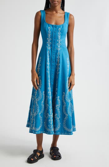 ALEMAIS Donovan Corded Floral Organic Cotton Dress | Nordstrom