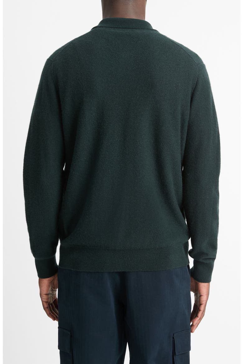 Boiled Cashmere Johnny Collar Sweater, Alternate, color, DEEP JEWEL