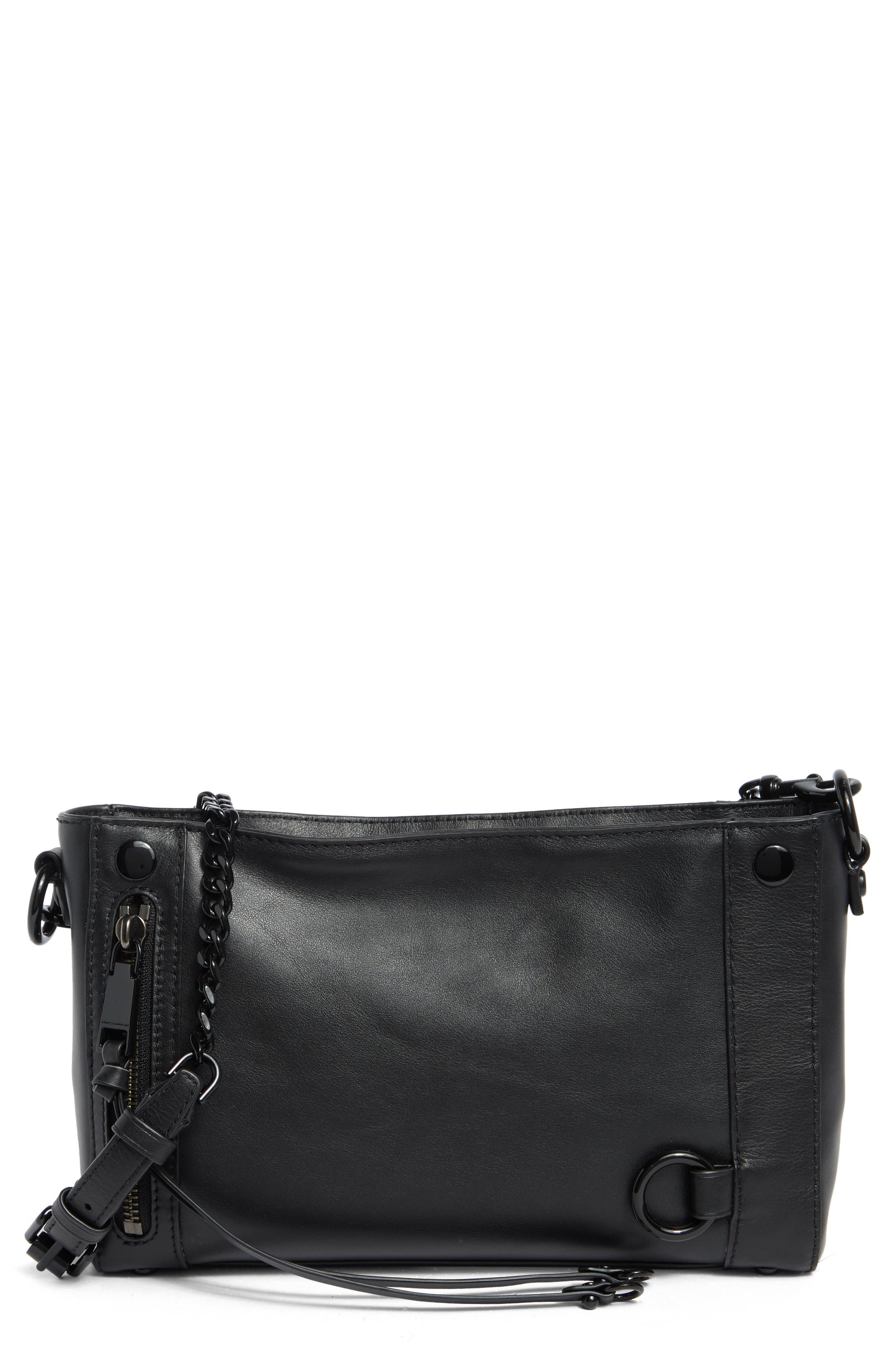 Rebecca Minkoff Mini Mab Leather Crossbody Bag, Main, color, 