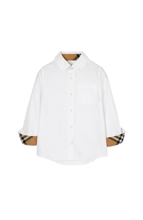 Burberry Kids' Cotton Oxford Shirt In White
