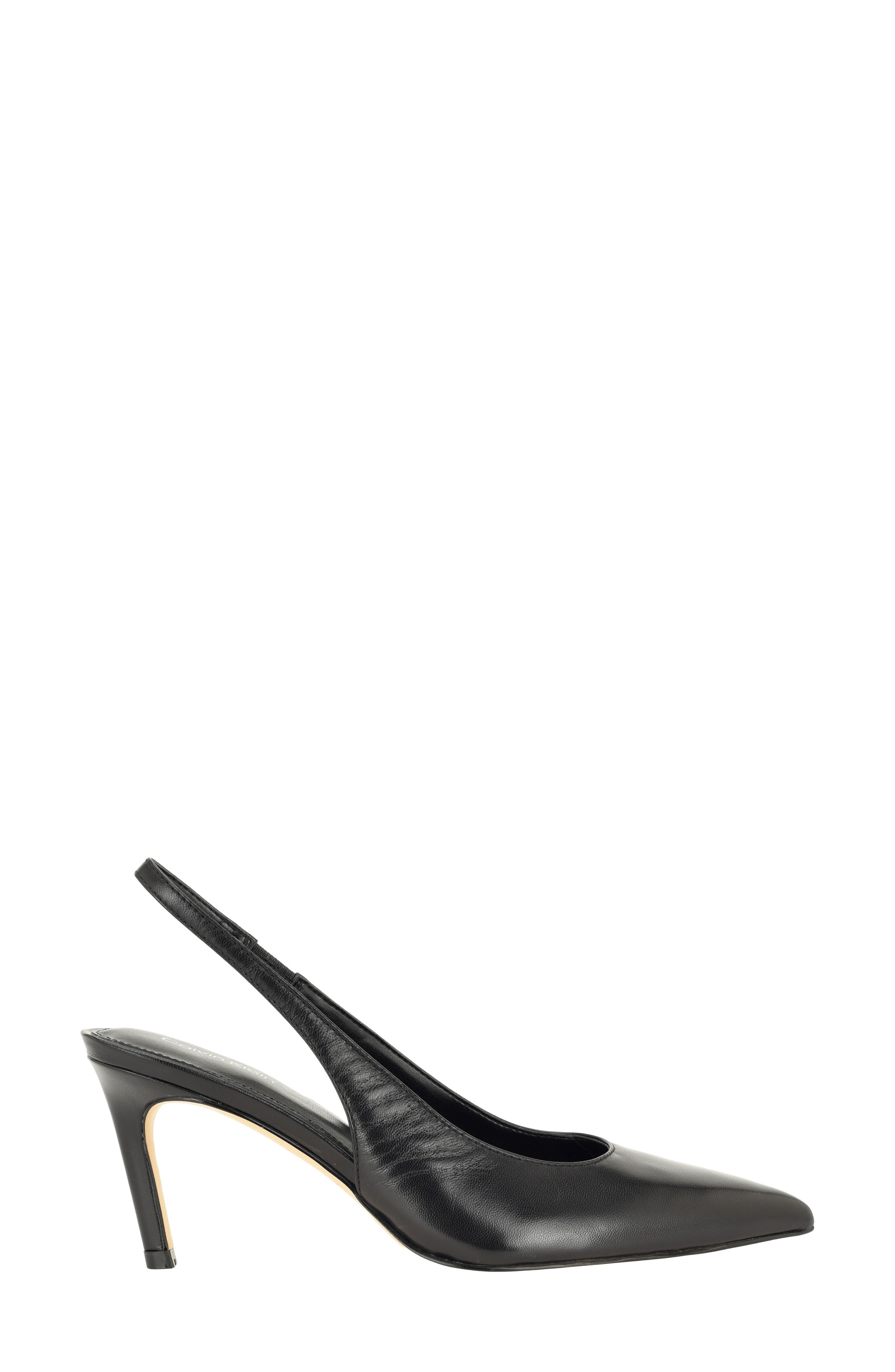 Biancya Leather Slingback Pump, Alternate, color, BLACK LEATHER