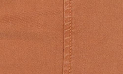 Liverpool Los Angeles Elastic Back High Waist Wide Leg Twill Pants In Brown