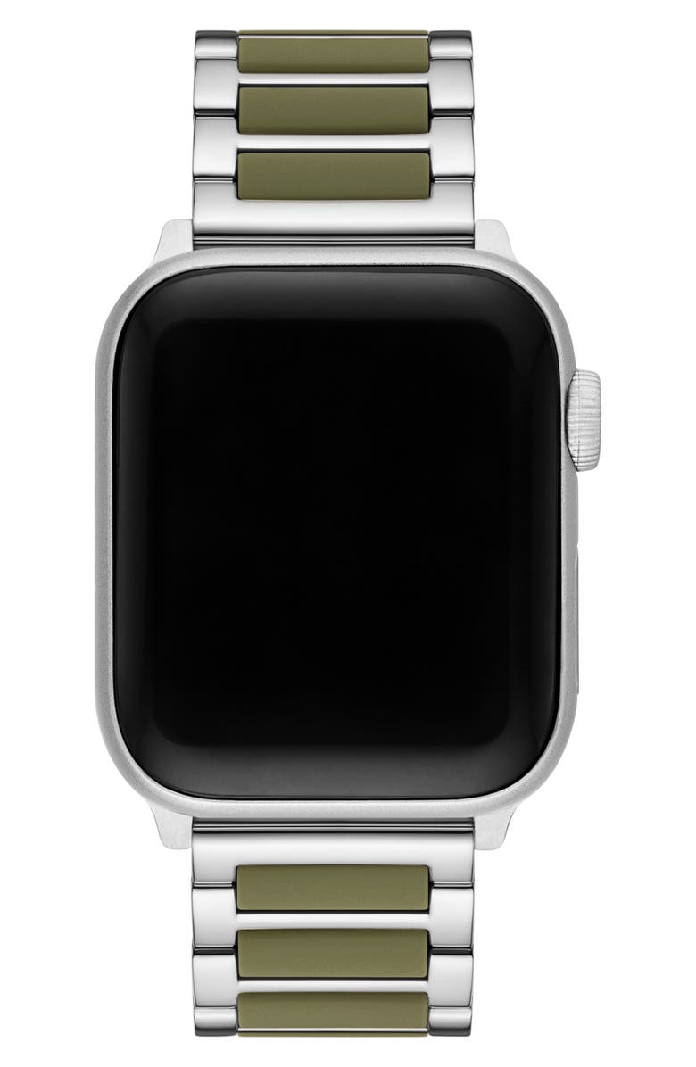 Tory Burch The Kira 18mm Apple Watch<sup>®</sup> Bracelet Watchband, Alternate, color, Green